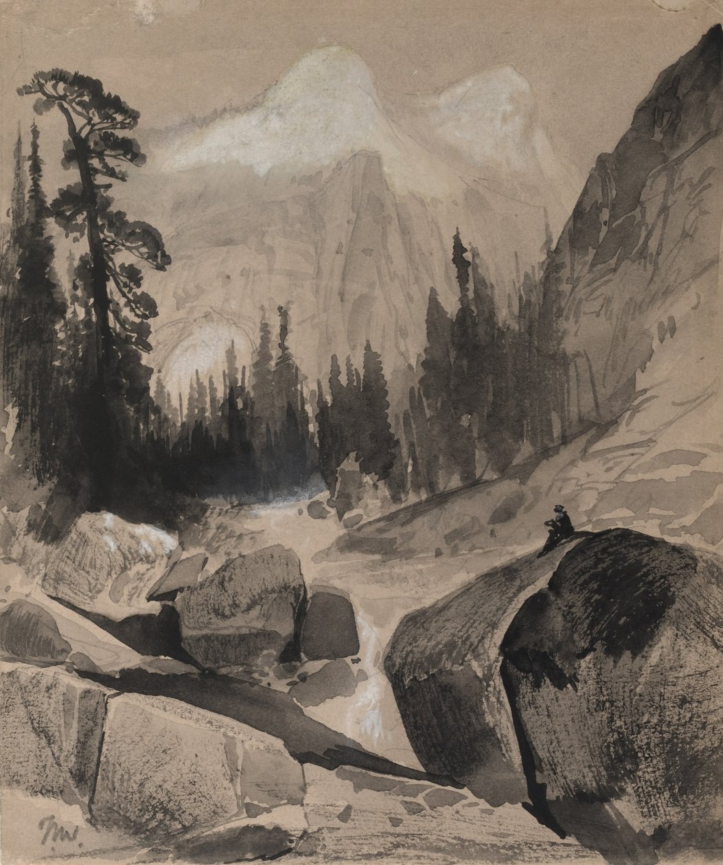 The North Dome, Yosemite, California av Thomas Moran