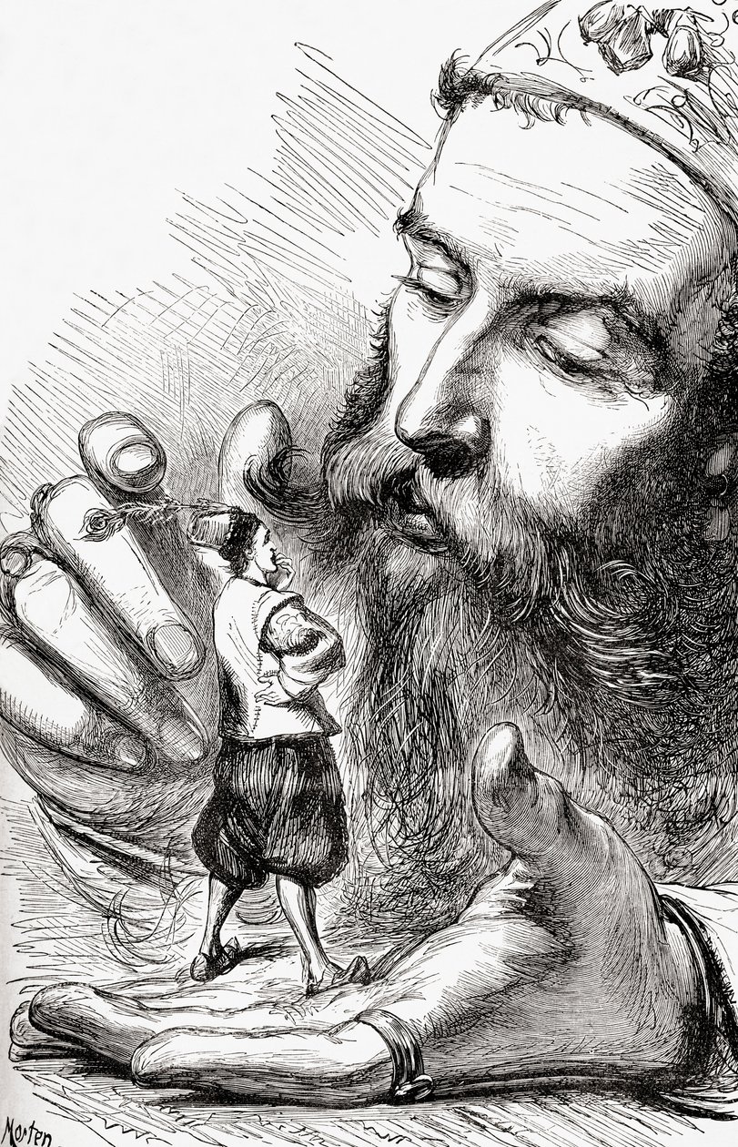 Min lille vän Grildrig, du har gjort en mycket beundransvärd panegyrik över ditt land, illustration från "Gulliver