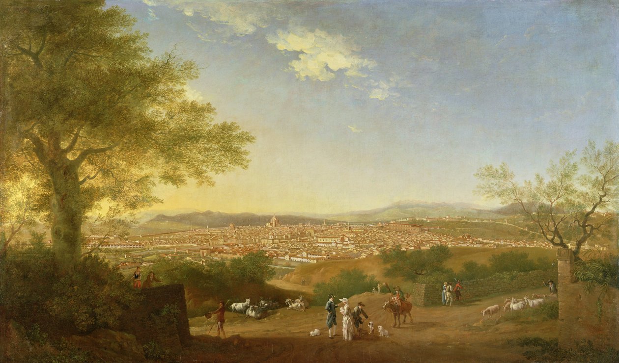 Panorama av Florens från Bellosguardo, 1775 av Thomas Patch
