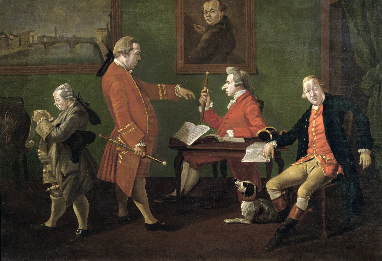 Lord William Cavendish (senare 5:e hertigen av Devonshire), William FitzHerbert och Mr Short (läraren), ca 1780 av Thomas Patch