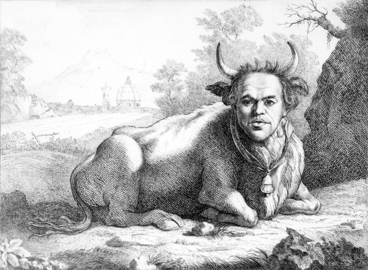 Självporträttkarikatyr från 25 karikatyrer, 1768-9 av Thomas Patch