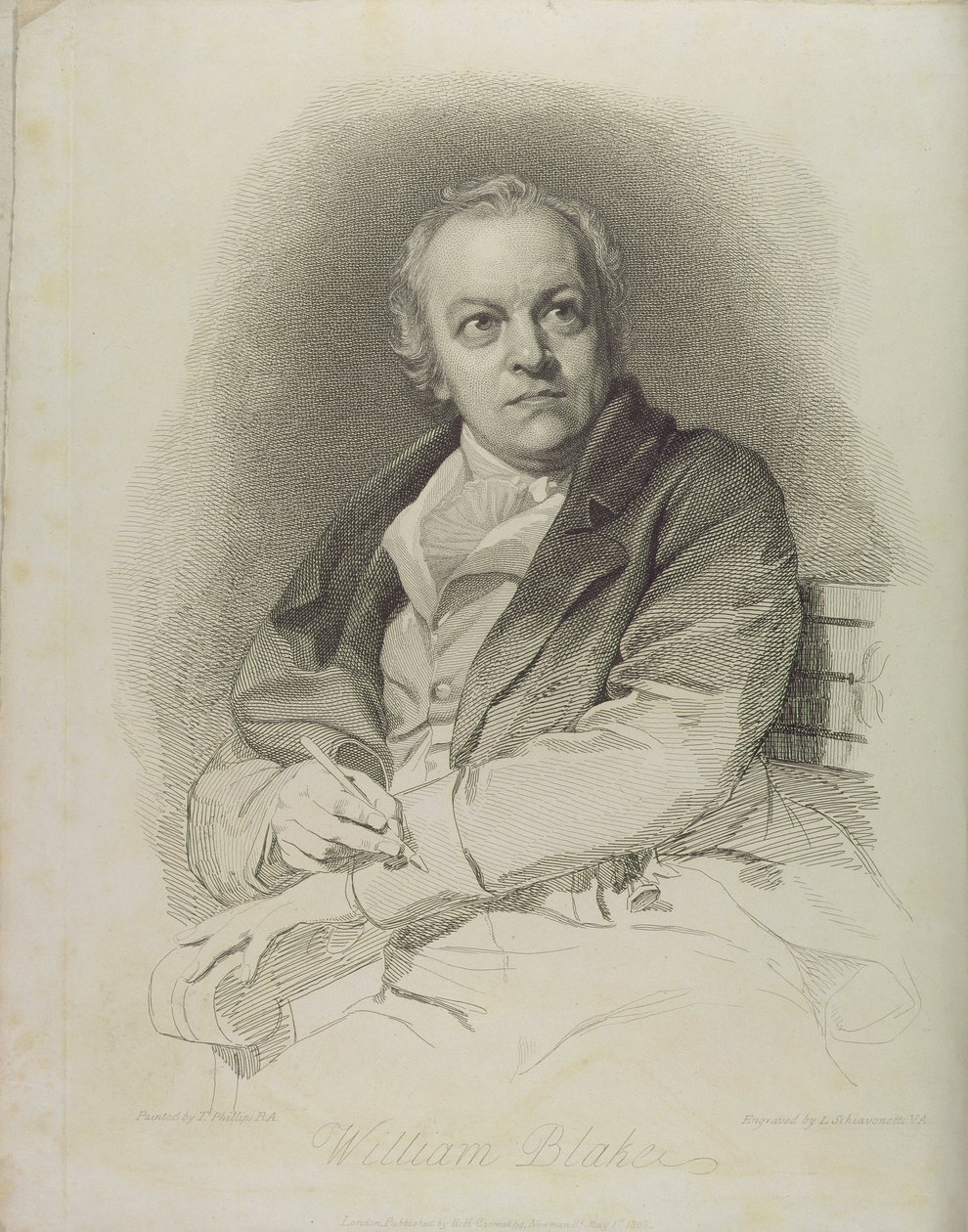 Porträtt av William Blake, frontispice från 