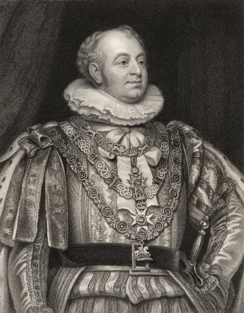 Prins Frederick, hertig av York och Albany, graverad av J. Jenkins, från 