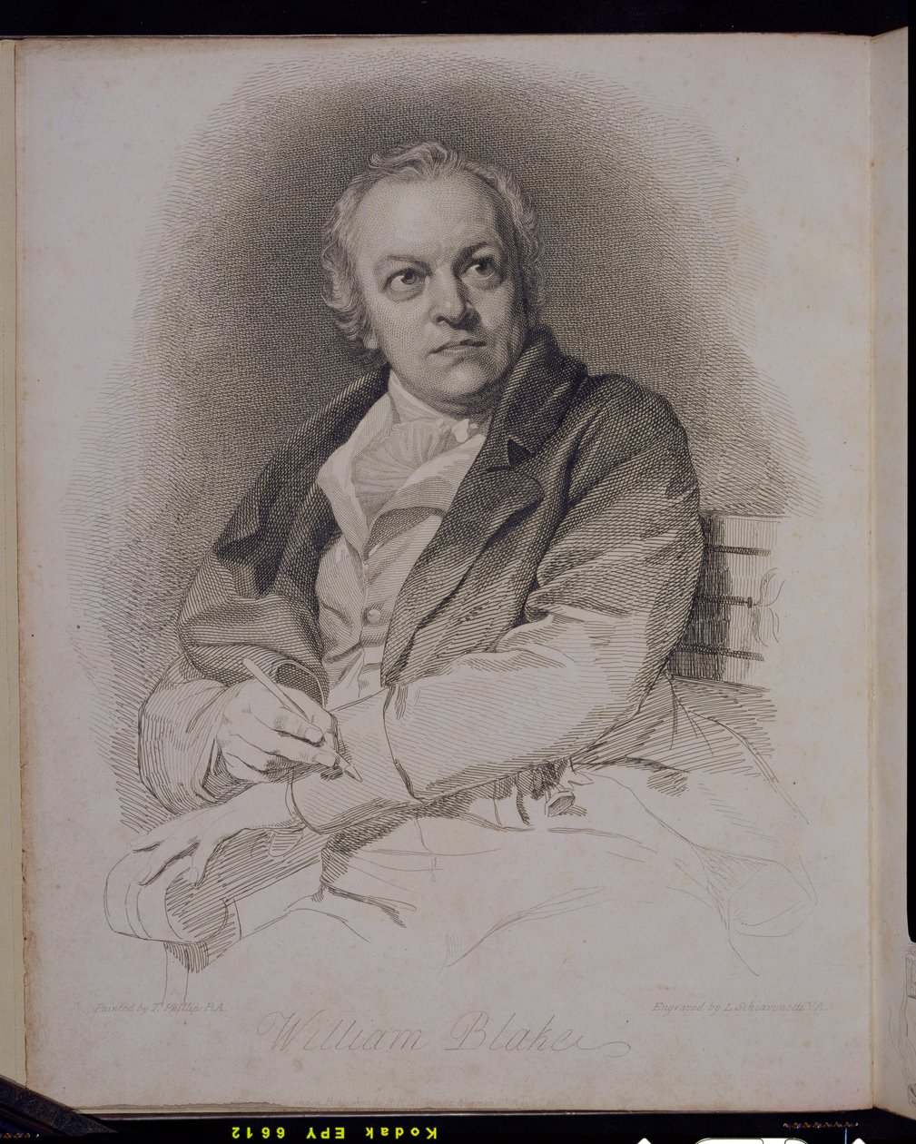 William Blake (1757-1827) graverad av Luigi Schiavonetti (1765-1810) av Thomas Phillips