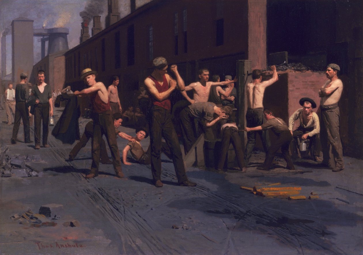 Järnarbetarna Noontime av Thomas Pollock Anshutz