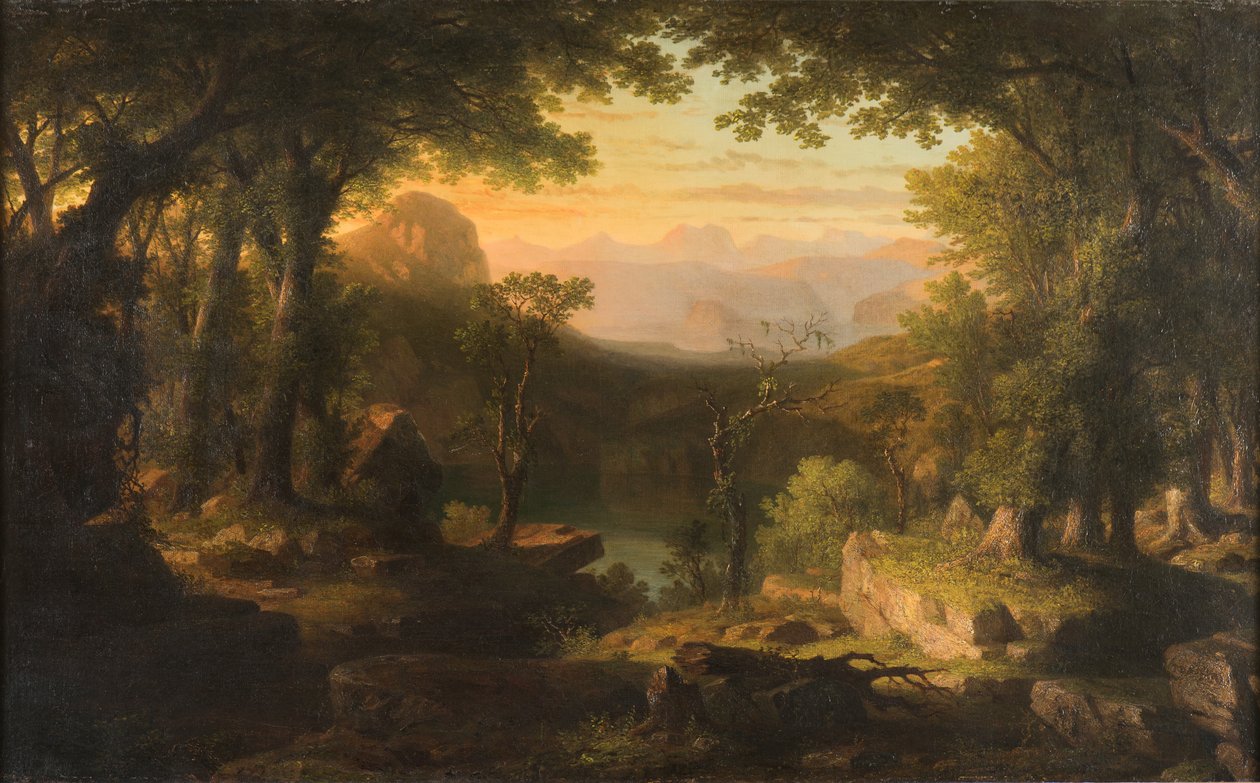 Skymning i vildmarken, 1840-70 av Thomas Pritchard Rossiter