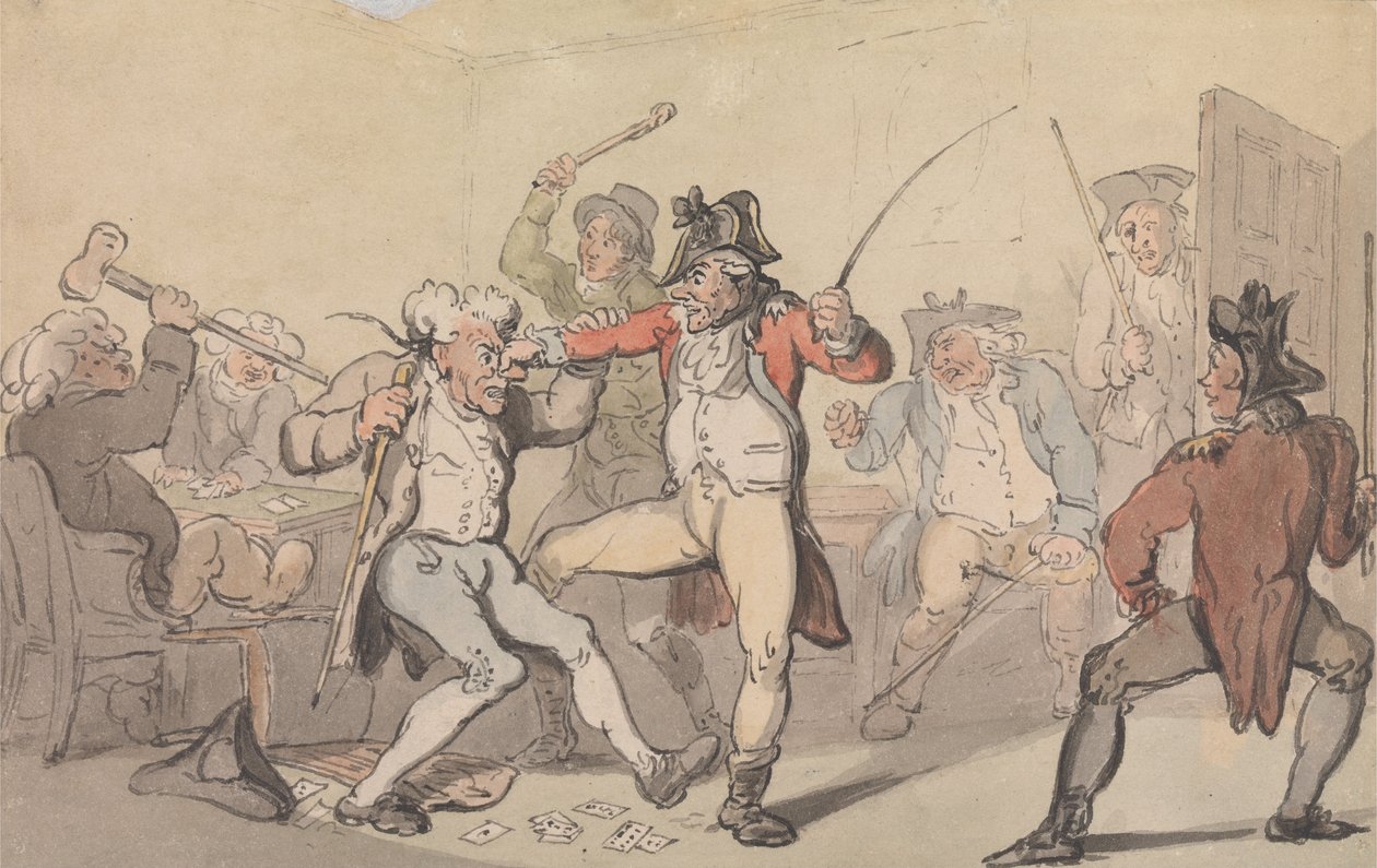 A Black Leg Detected Secreting Cards av Thomas Rowlandson
