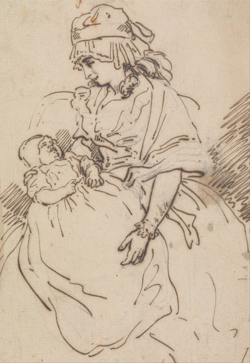 A Mother and Child av Thomas Rowlandson
