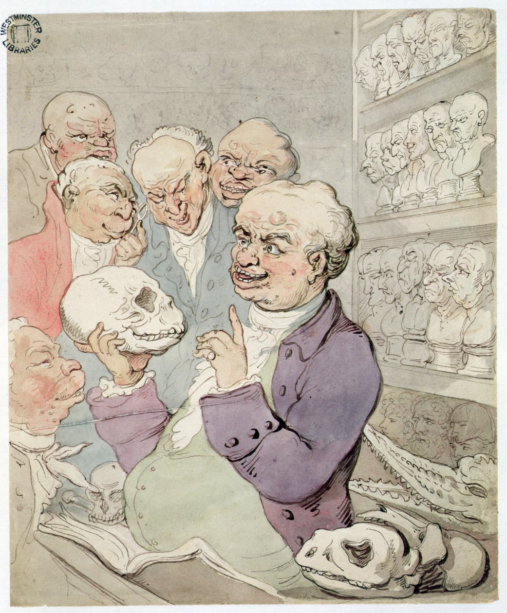 En Piccadilly-föreläsning 1803 av Thomas Rowlandson