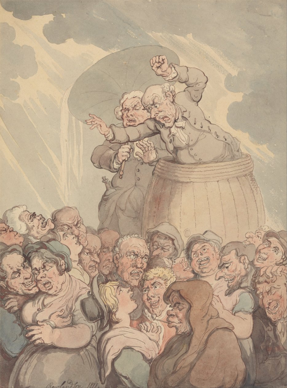 A Tub Thumper av Thomas Rowlandson