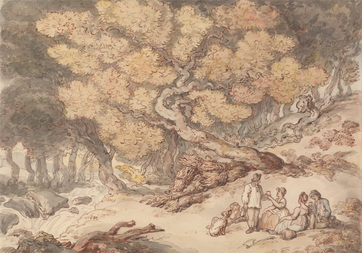A Woodcutters Picnic av Thomas Rowlandson