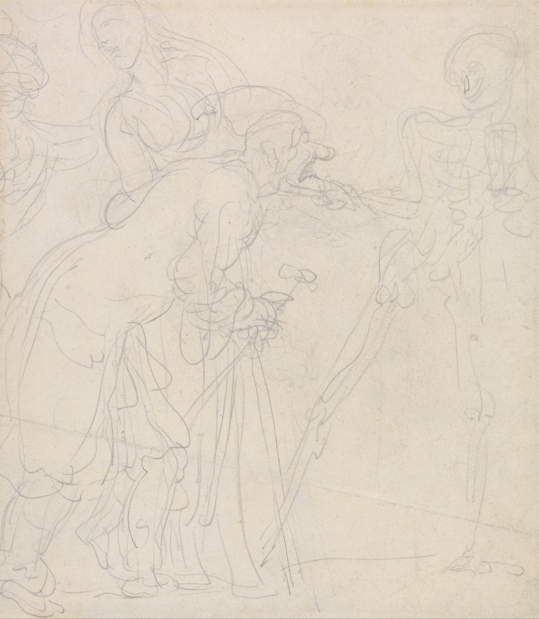 An Old Man Taunted by Death av Thomas Rowlandson
