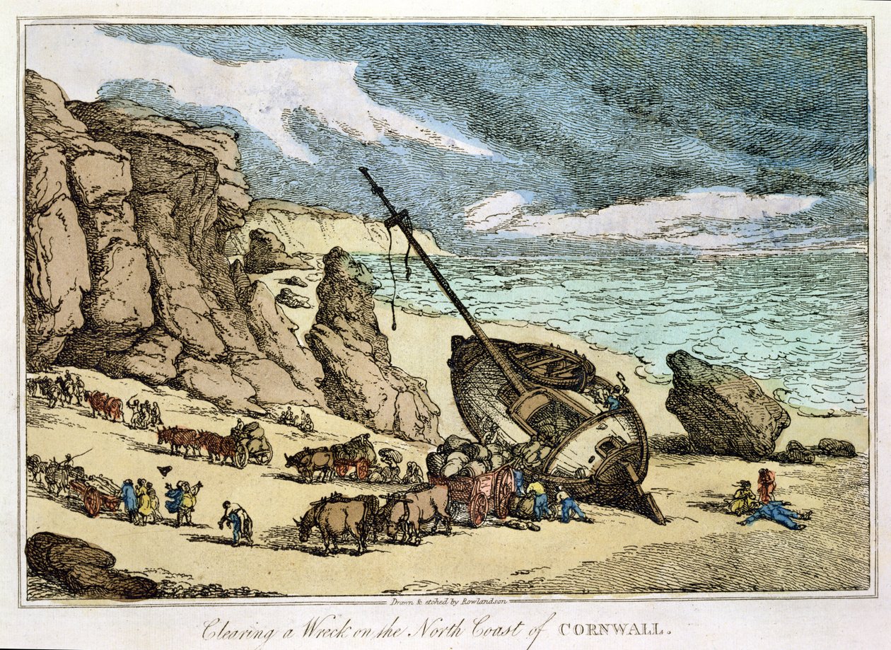Clearing a Wreck on North Coast of Cornwall, från 