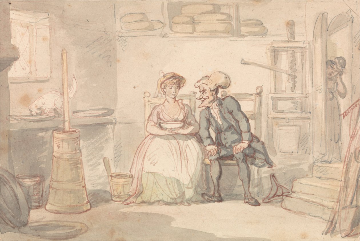 Dr Syntax und Dairymaid av Thomas Rowlandson