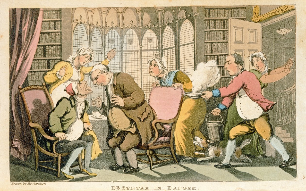 Dr Syntax i fara, från "The Tour of Dr Syntax in search of the Picturesque", av William Combe, publicerad 1812 (akvatint) av Thomas Rowlandson