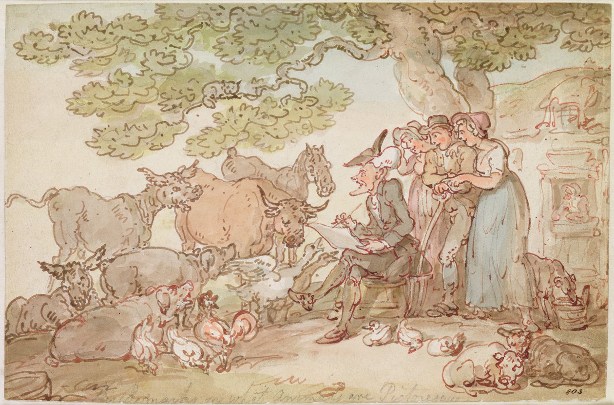 Dr. Syntax skissar efter naturen av Thomas Rowlandson
