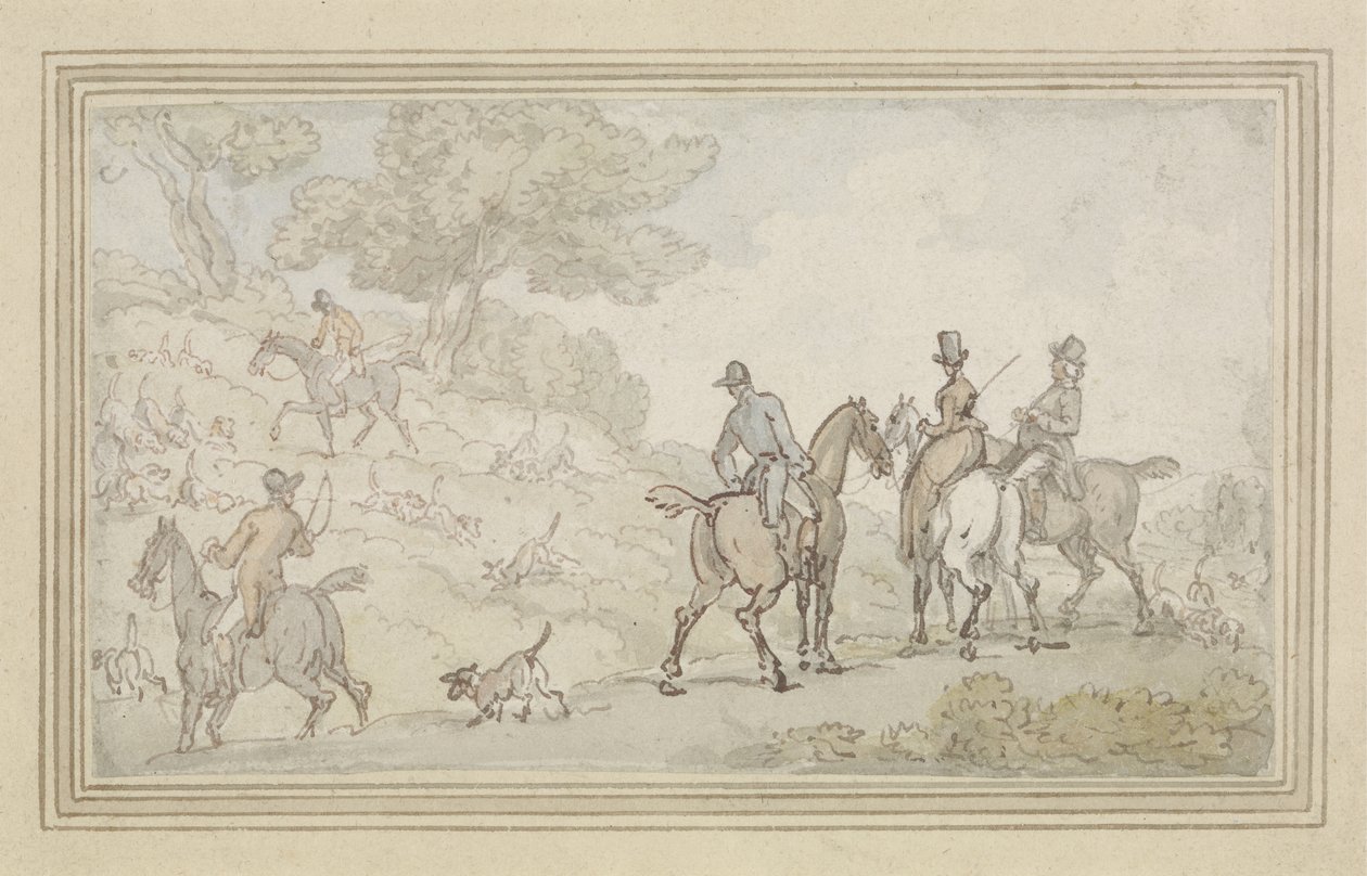 Ritomslag (penna & bläck och wc på papper) av Thomas Rowlandson