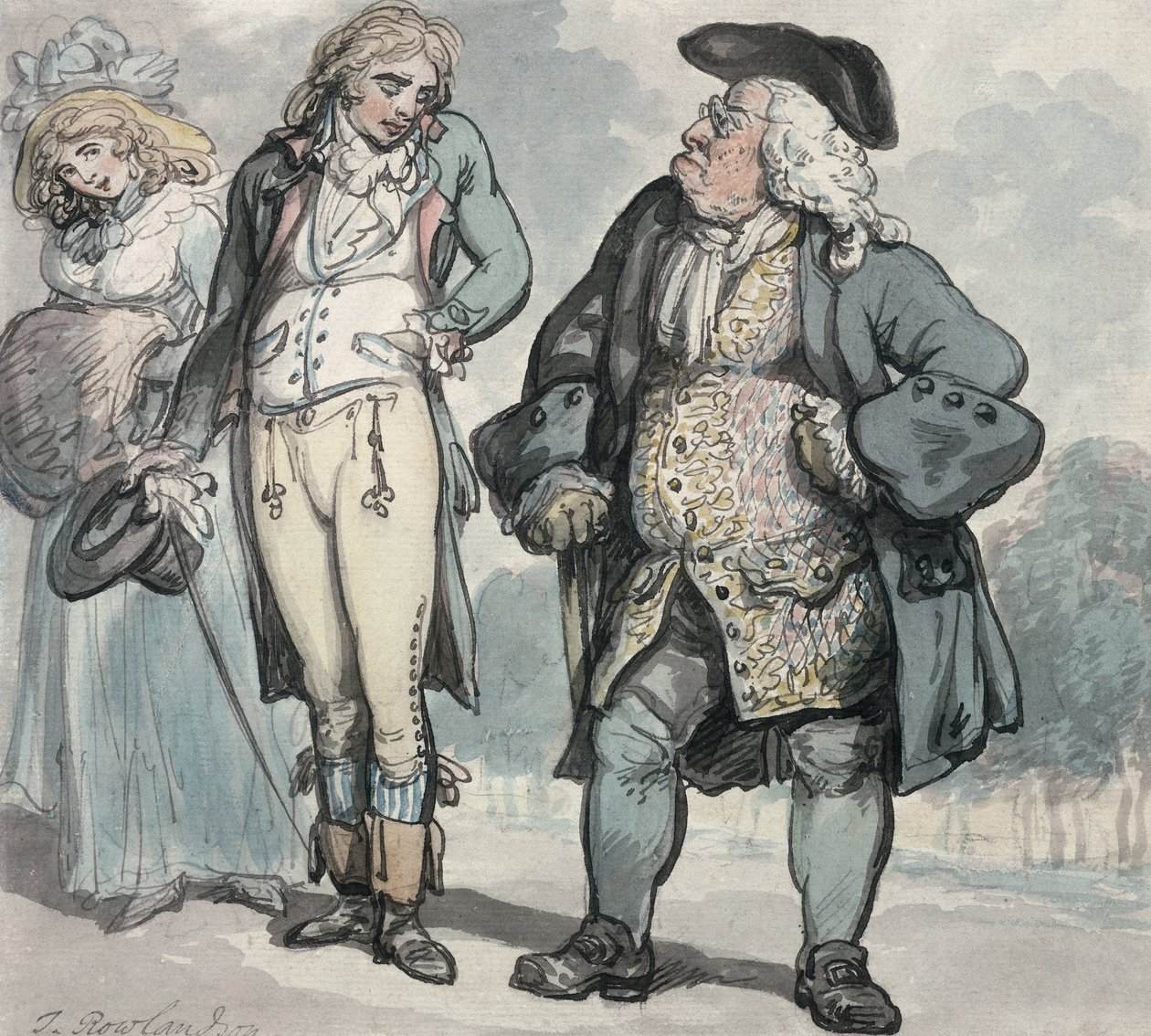 Faderns missnöje (penna, wc och penna på papper) av Thomas Rowlandson