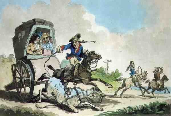 French Travelling, eller den första etappen från Calais, aquatinted av Francis Jukes (1747-1812), pub. av T. Smith, 1785 (färgad etsning med akvatint) (par 125733) av Thomas Rowlandson
