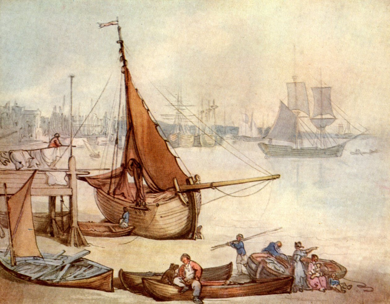 Greenwich akvarell av Thomas Rowlandson