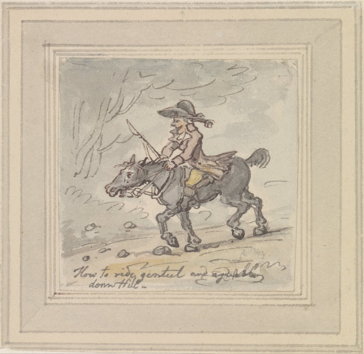 How to Ride Genteel and Agreeably Downhill av Thomas Rowlandson