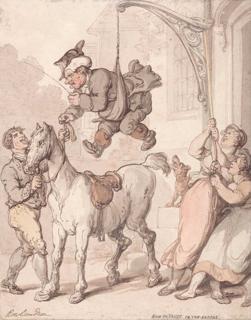 How to Vault in the Saddle av Thomas Rowlandson