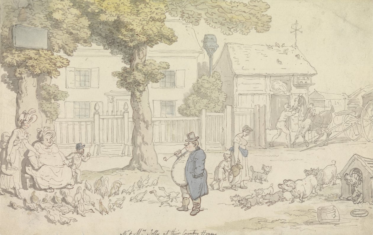 Mr. and Mrs. Jolly at their Country House av Thomas Rowlandson