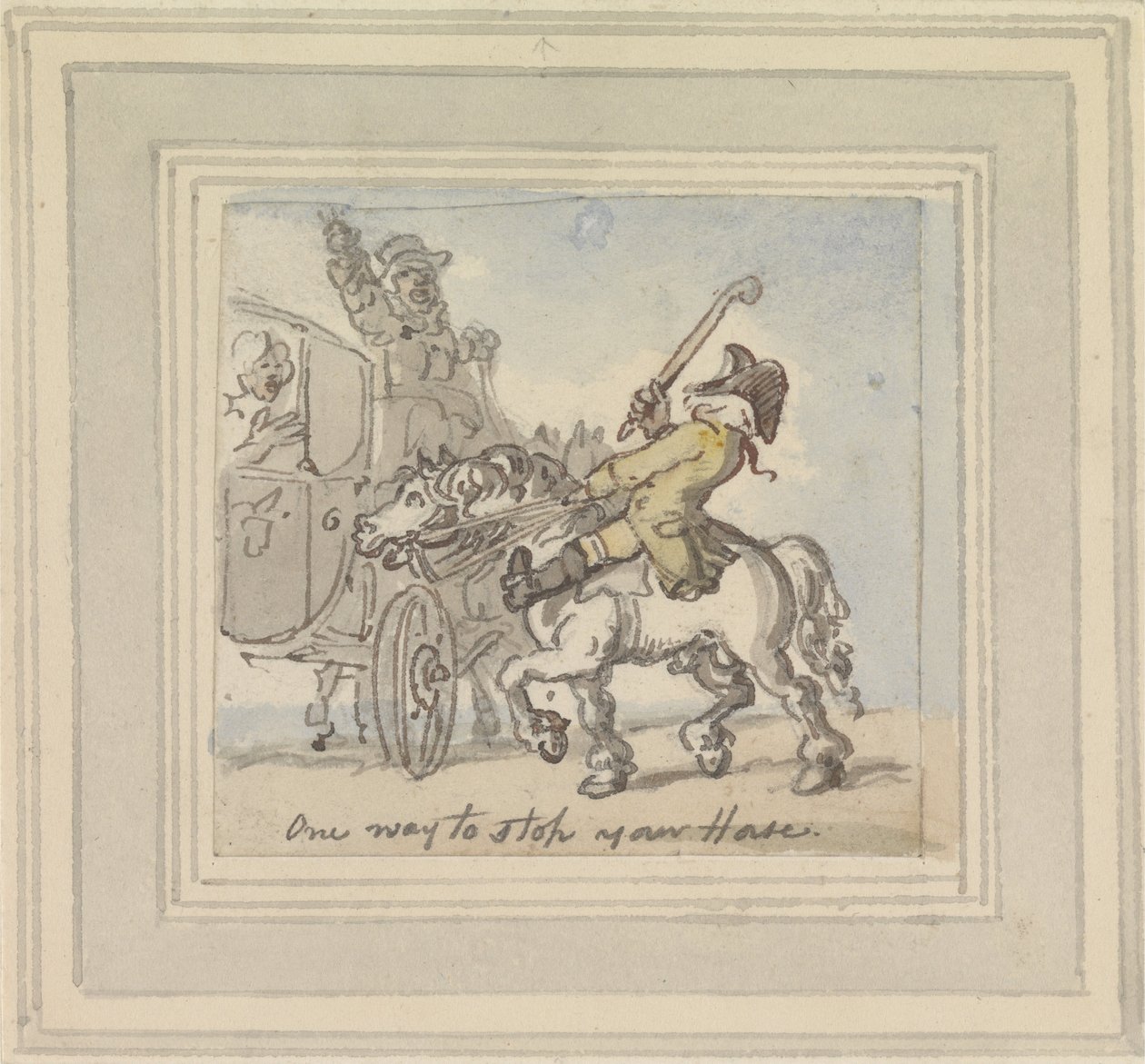 One Way to Stop Your Horse av Thomas Rowlandson