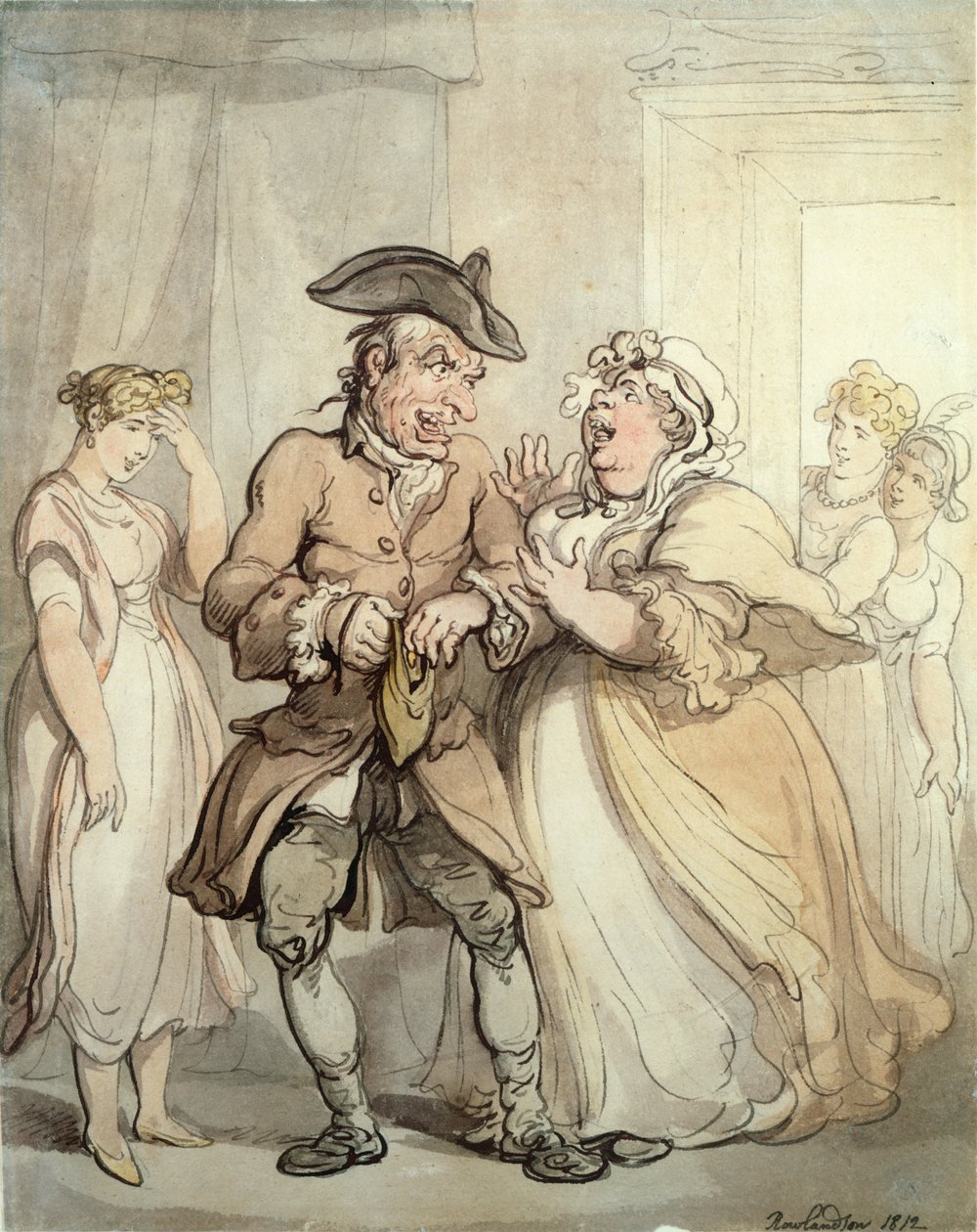 Pleasure First, Pay Later, 1812 (penna, wc och penna på papper) av Thomas Rowlandson