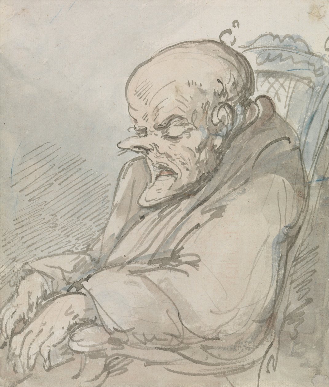 Portrait of an Old man av Thomas Rowlandson