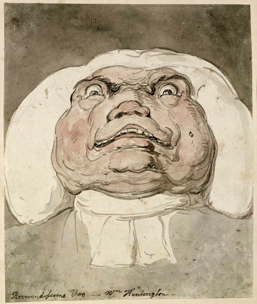 Most Reverend Viro - V.H Huntington` (penna och bläck, wc) av Thomas Rowlandson