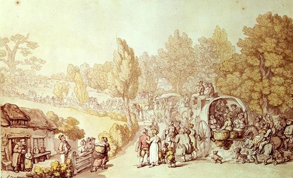 Vägen till Epsom, 1812 av Thomas Rowlandson