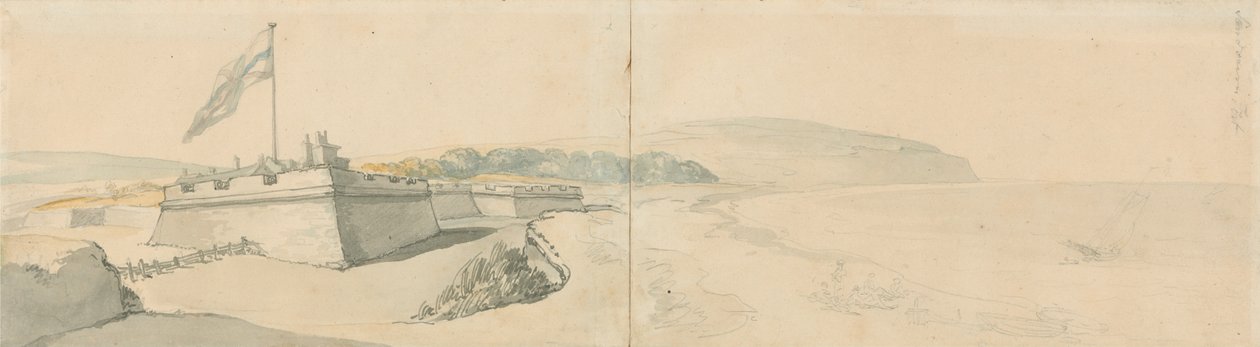 Sandown Fort av Thomas Rowlandson