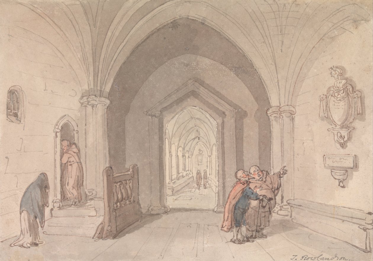 Scene in a Monastery av Thomas Rowlandson