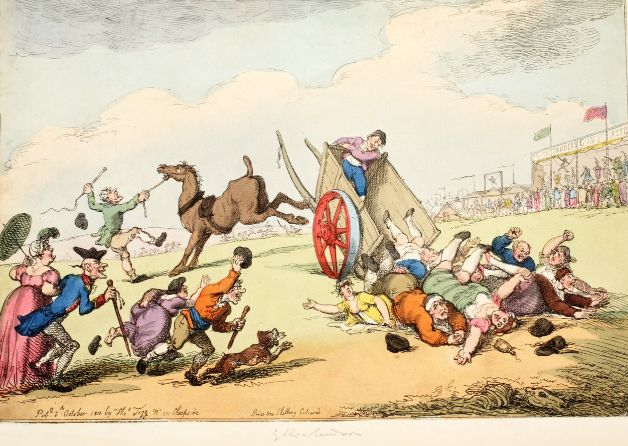 Sports of a County Fair, 1810 (handfärgad gravyr) av Thomas Rowlandson