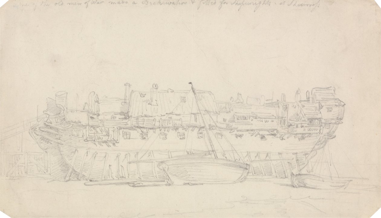 Study of a Hulk av Thomas Rowlandson