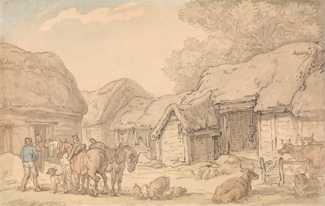 The Farmyard av Thomas Rowlandson