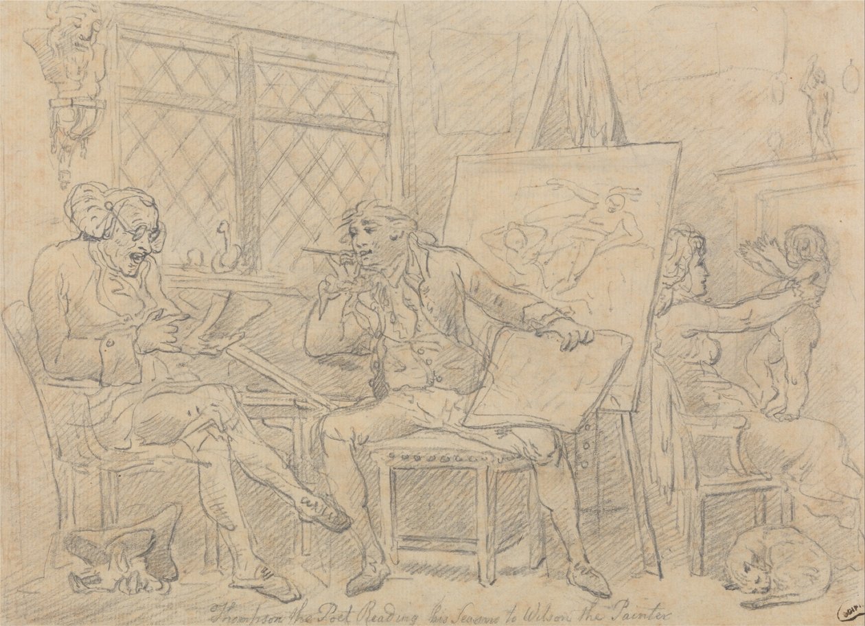 The Historian Animating the Mind of the Young Painter av Thomas Rowlandson