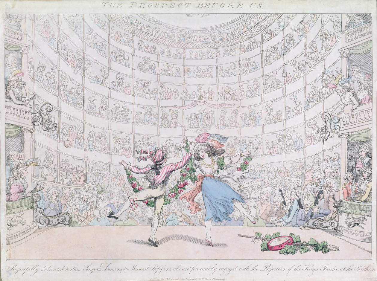 Pantheon, Oxford Street, utgiven av S.W. Fores, 1791 (etsning i färg) av Thomas Rowlandson