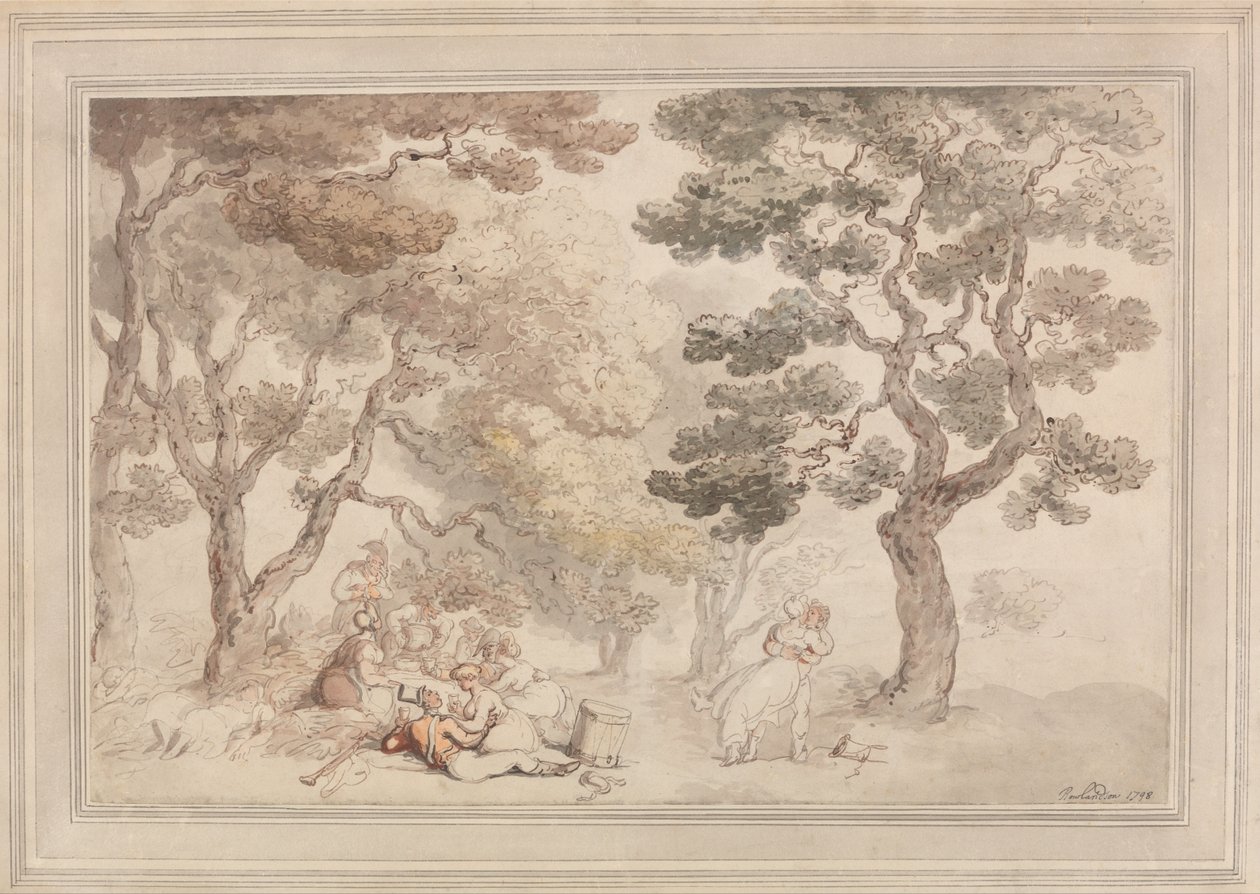 The Picnic av Thomas Rowlandson