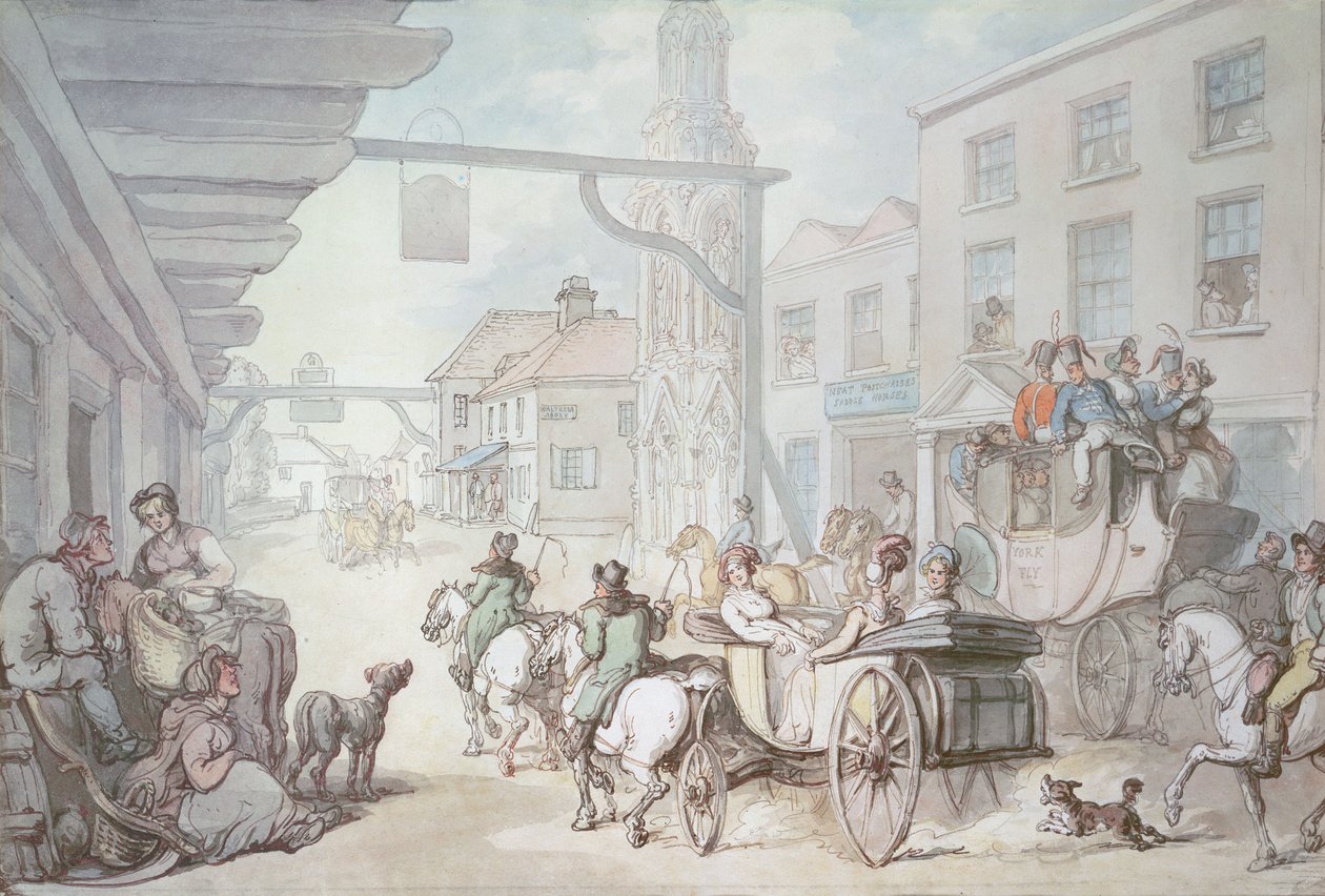 Post Chaise av Thomas Rowlandson