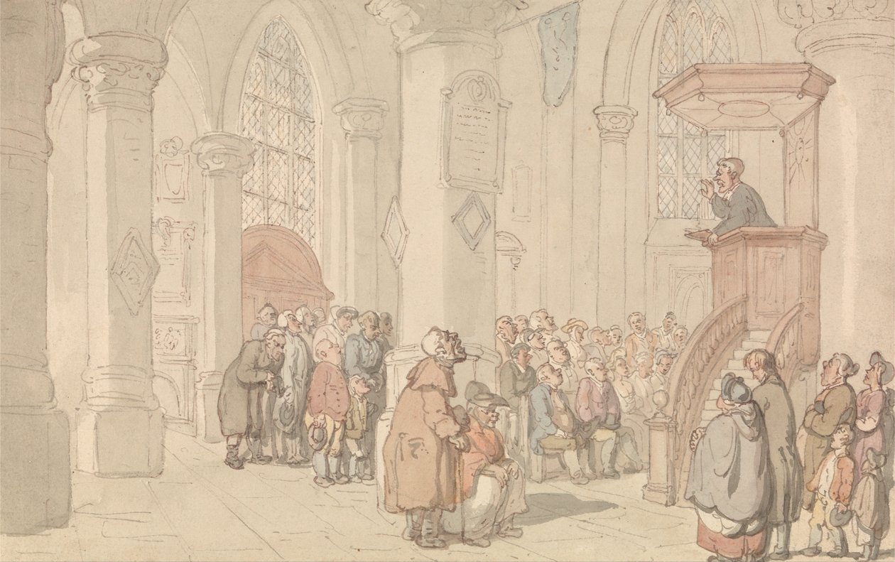 The Preacher av Thomas Rowlandson