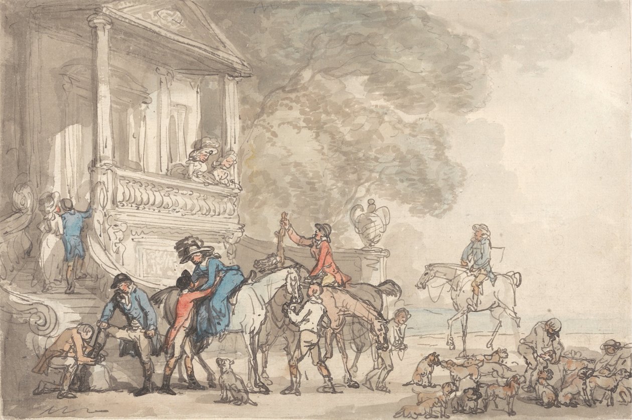 Återkomsten från jakten av Thomas Rowlandson