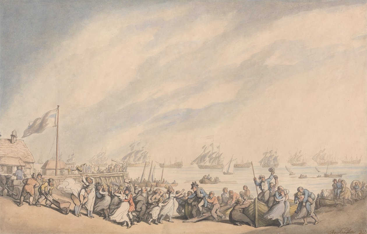 The Return of the Fleet to Great Yarmouth in 1797 av Thomas Rowlandson