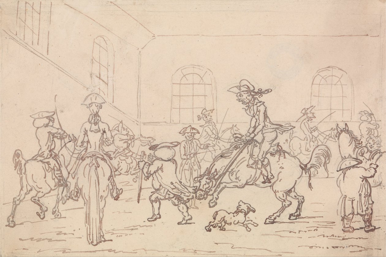 The Riding School av Thomas Rowlandson