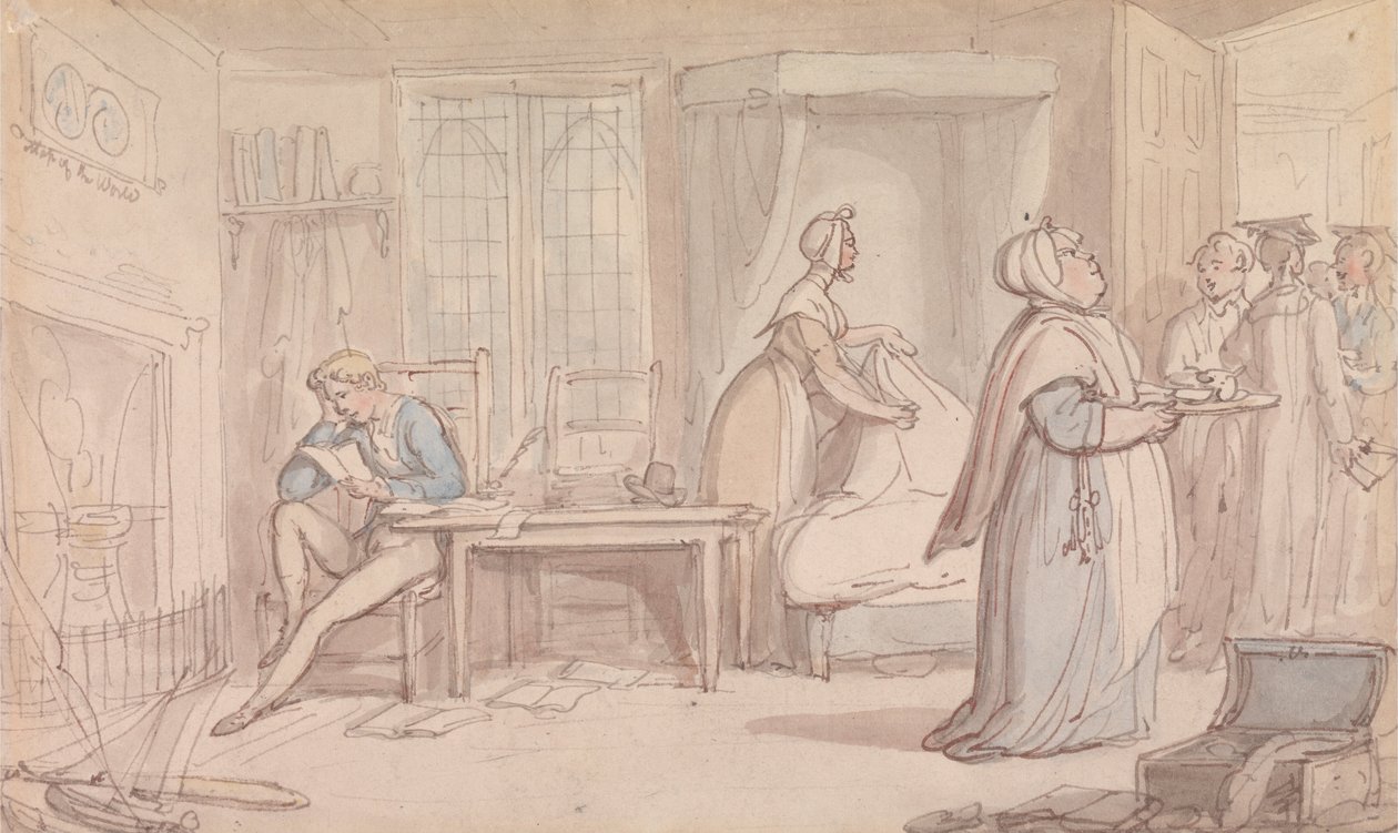 The Undergraduates Room av Thomas Rowlandson
