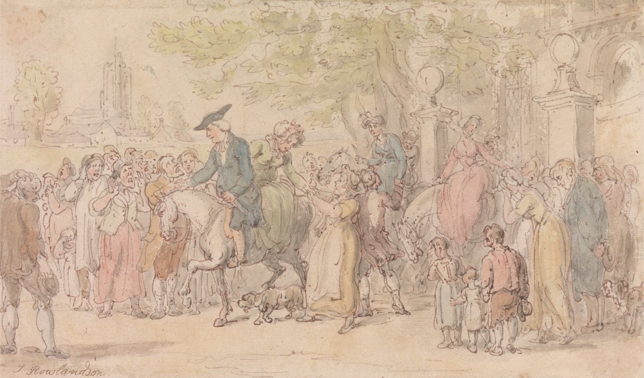 The Vicar of Wakefield- The Departure from Wakefield av Thomas Rowlandson