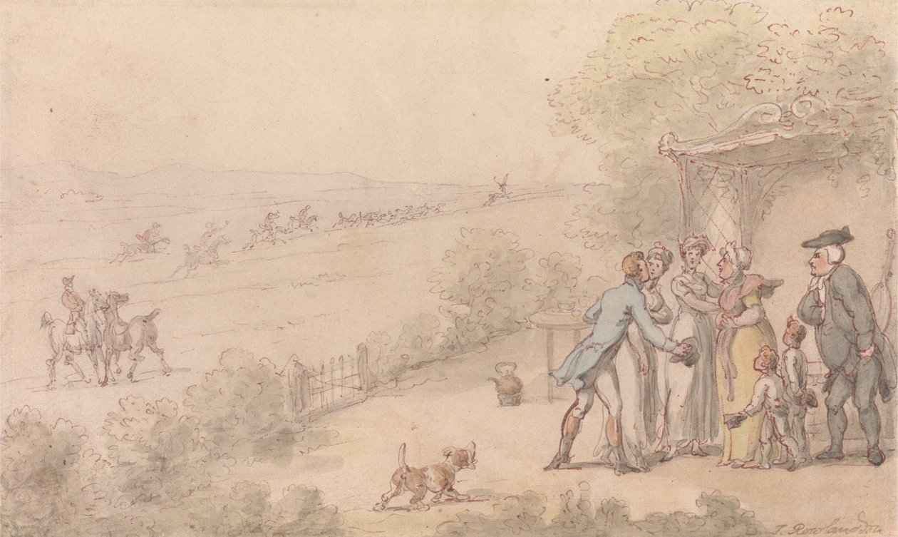 The Vicar of Wakefield- The Esquires Intrusion av Thomas Rowlandson