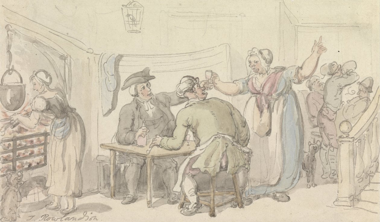 The Vicar of Wakefield- The Scold, with news of Olivia av Thomas Rowlandson