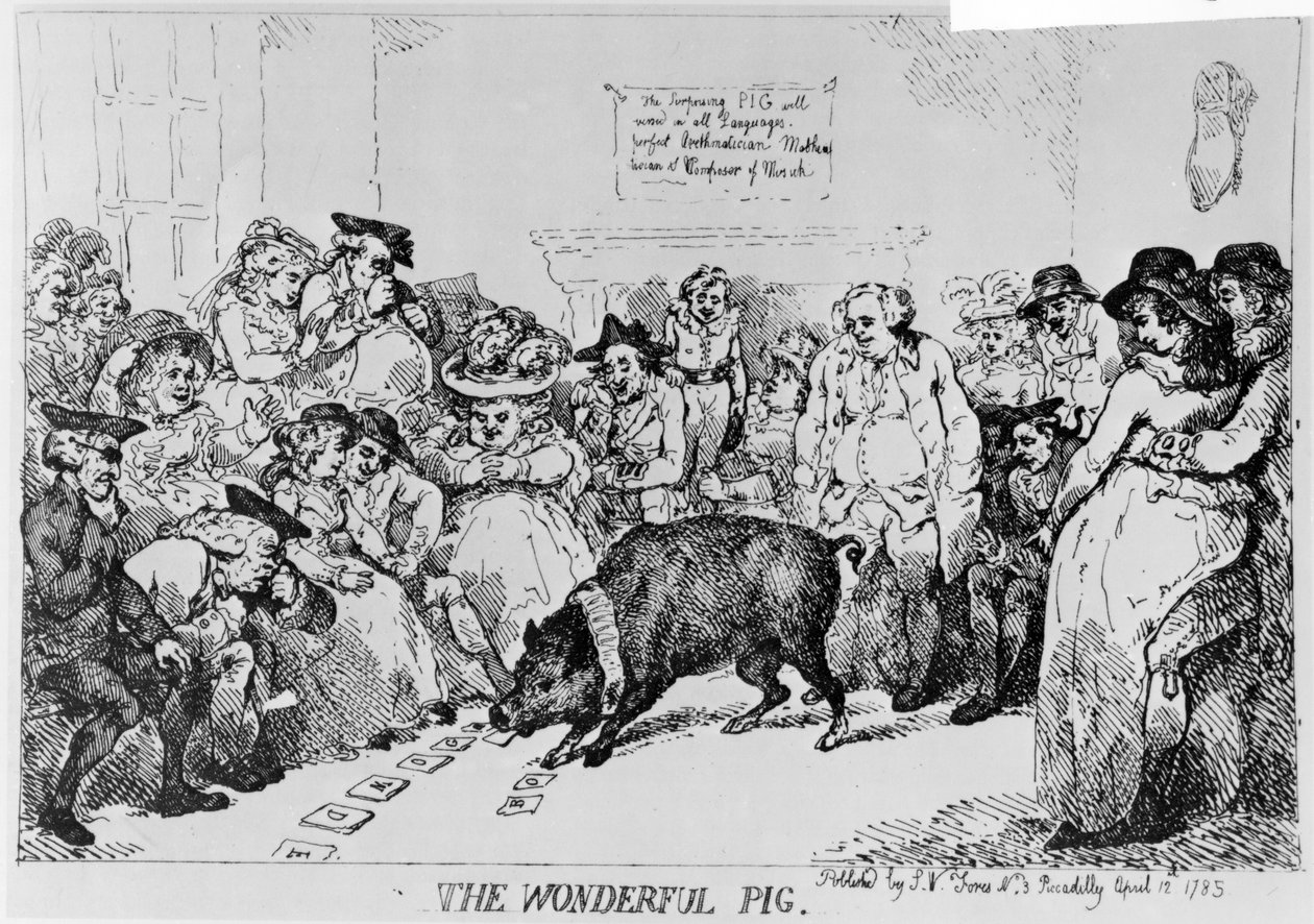 Den underbara grisen, 1785 av Thomas Rowlandson